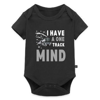 Locomotive à vapeur - J’ai un train d’ à voie unique - Body à manches courtes Premium Bébé - noir - Devant