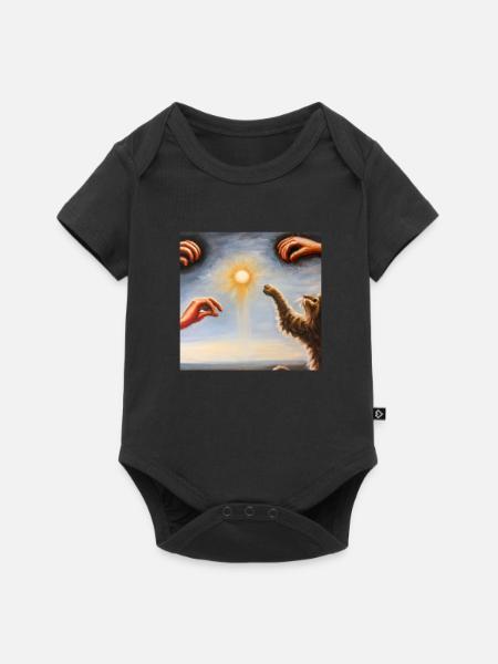 Cat Art History - Baby Premium Kurzarmbody - Schwarz