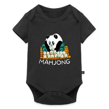 Cats Playing Mahjong - Baby Premium short-sleeve bodysuit - black - Front