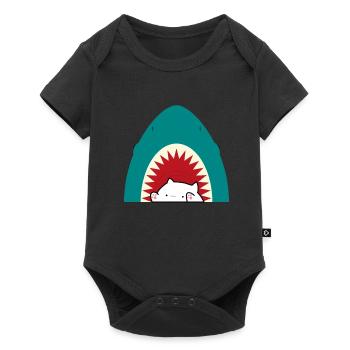 Chat mangeur de requins - Body à manches courtes Premium Bébé - noir - Devant