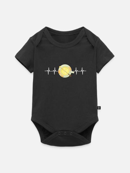 Swiss Cheese Fondue - Baby Premium Kurzarmbody - Schwarz