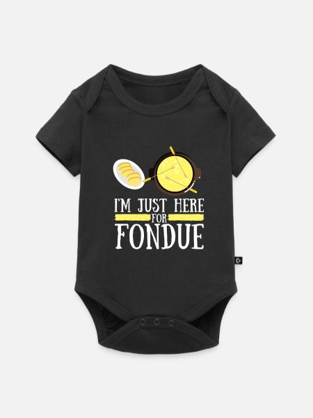 Swiss Cheese Fondue - Baby Premium Kurzarmbody - Schwarz