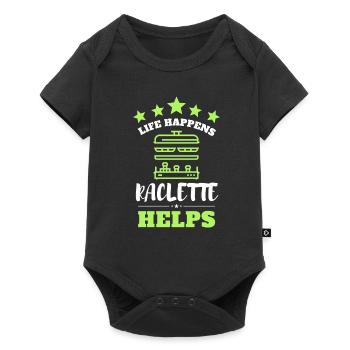Swiss Cheese Fondue Raclette - Baby Premium short-sleeve bodysuit - black - Front