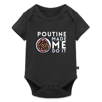 Cheese Curds Gravy Mix Canada Poutine - Body à manches courtes Premium Bébé - noir - Devant