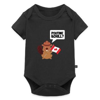 Cheese Curds Gravy Mix Canada Poutine - Body à manches courtes Premium Bébé - noir - Devant