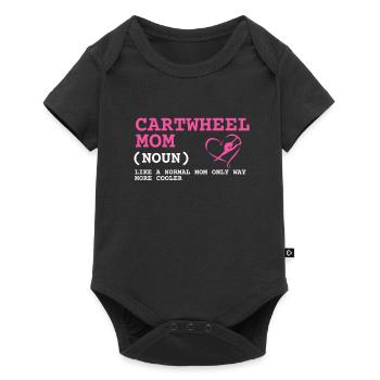 Cheerleader Tumbling Acrobat Cartwheel Maman - Body à manches courtes Premium Bébé - noir - Devant