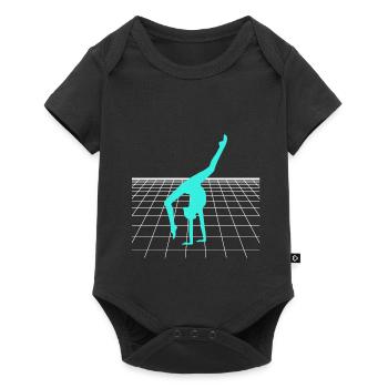 Cheerleader Tumbling Acrobat Cartwheel Mom - Baby Premium short-sleeve bodysuit - black - Front