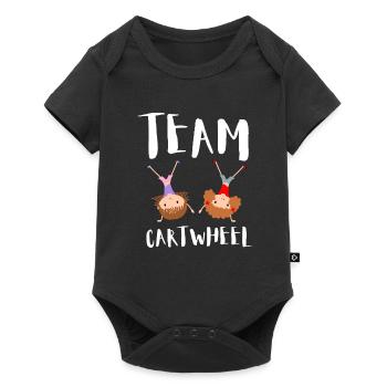 Cheerleader Tumbling Acrobat Cartwheel Mom - Baby Premium short-sleeve bodysuit - black - Front