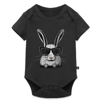 Rabbit White Sunglasses - Baby Premium short-sleeve bodysuit - black - Front