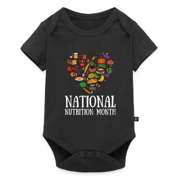 Nutritionniste holistique Mois national de la nutrition - Body à manches courtes Premium Bébé - noir - Devant