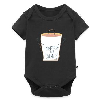 Compost Your Enemies - Baby Premium short-sleeve bodysuit - black - Front