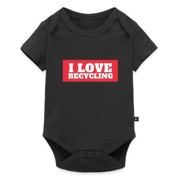 Recycle, I Love Recycling - Baby Premium short-sleeve bodysuit - black - Front