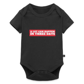 Beaucoup de choses peuvent arriver en 3 jours, Hallelujah Pâques - Body à manches courtes Premium Bébé - noir - Devant