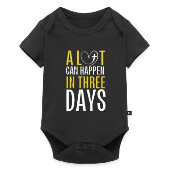 Beaucoup de choses peuvent arriver en 3 jours, Hallelujah Pâques - Body à manches courtes Premium Bébé - noir - Devant