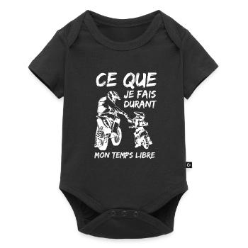 Motocross Moto Père Et Fille Une Équipe pour La - Baby Premium Kurzarmbody - Schwarz - Vorne