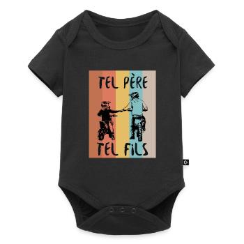 Motocross Moto Père Et Fille Une Équipe pour La - Baby Premium Kurzarmbody - Schwarz - Vorne