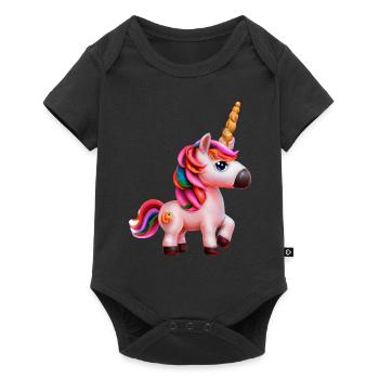 Licorne - Body à manches courtes Premium Bébé - noir - Devant