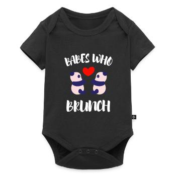 Babes Who Brunch Squat - Body à manches courtes Premium Bébé - noir - Devant