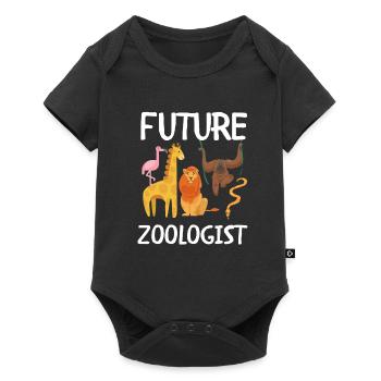 Future Zoologist Birthday Wildlife - Baby Premium short-sleeve bodysuit - black - Front