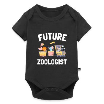 Future Zoologist Birthday Wildlife - Baby Premium short-sleeve bodysuit - black - Front