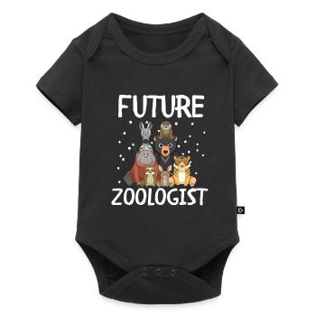 Future Zoologist Birthday Wildlife - Baby Premium short-sleeve bodysuit - black - Front