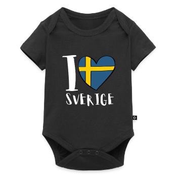 Sverige Sweden Swedish Dala Horse Dalecarlian - Baby Premium short-sleeve bodysuit - black - Front