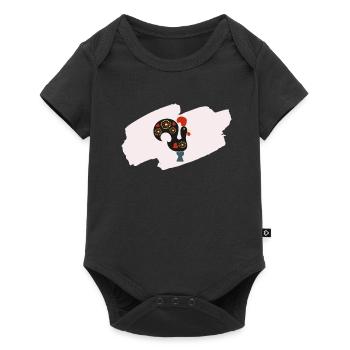 Galo de Barcelos Coq portugais - Body à manches courtes Premium Bébé - noir - Devant