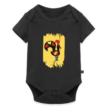Galo de Barcelos Coq portugais - Body à manches courtes Premium Bébé - noir - Devant