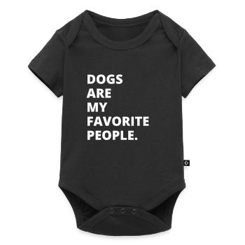 Dogs Are My Favorite People - Baby Premium short-sleeve bodysuit - black - Front
