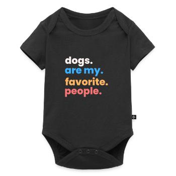 Dogs Are My Favorite People - Baby Premium short-sleeve bodysuit - black - Front