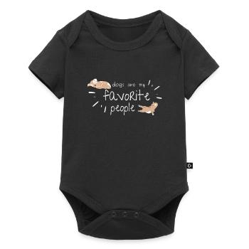 Dogs Are My Favorite People - Baby Premium short-sleeve bodysuit - black - Front