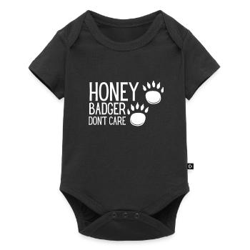 Honey Badger s’en fiche - Body à manches courtes Premium Bébé - noir - Devant