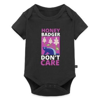 Honey Badger s’en fiche - Body à manches courtes Premium Bébé - noir - Devant