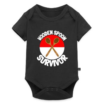 J’ai survécu à la cuillère de bois - Parenting - Body à manches courtes Premium Bébé - noir - Devant