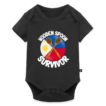 J’ai survécu à la cuillère de bois - Parenting - Body à manches courtes Premium Bébé - noir - Devant