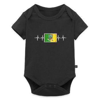 Drapeau irlandais irlandais Meath - Body à manches courtes Premium Bébé - noir - Devant