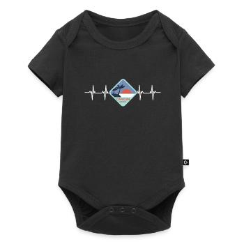 Mexican Mexico Cancun Flag - Baby Premium Kurzarmbody - Schwarz - Vorne