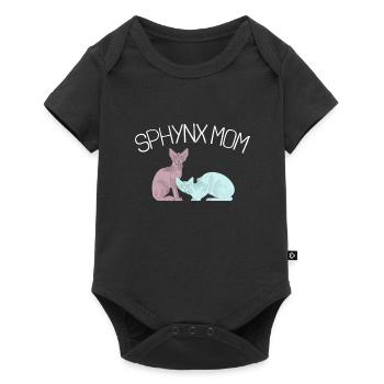 Sphynx Maman Chat Sans Poils Propriétaire de Chat - Body à manches courtes Premium Bébé - noir - Devant