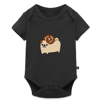 Rouleau à la cannelle et petits pains à la cannelle - Body à manches courtes Premium Bébé - noir - Devant