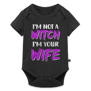 Witchcraft broom - Baby Premium short-sleeve bodysuit - black - Front
