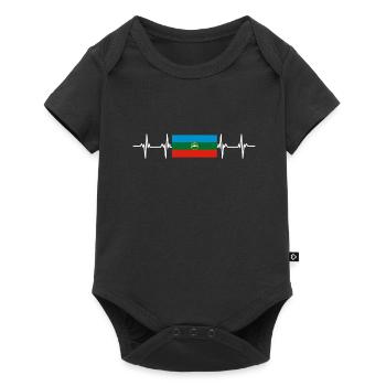 Russian Flag - Karachay-Cherkessia - Baby Premium Kurzarmbody - Schwarz - Vorne