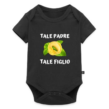 Italian Penne Pasta Tortellini - Baby Premium Kurzarmbody - Schwarz - Vorne