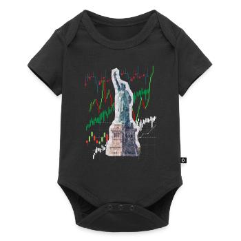 Taureau de la Bourse de New York - Body à manches courtes Premium Bébé - noir - Devant