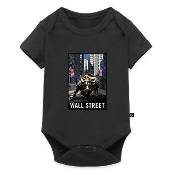 NY Stock Exchange Bull - Baby Premium Kurzarmbody - Schwarz - Vorne