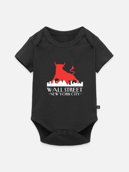 NY Stock Exchange Bull - Premium kortærmet baby-body  - sort