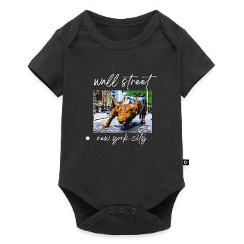 NY Stock Exchange Bull - Baby Premium Kurzarmbody - Schwarz - Vorne