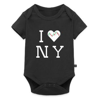 NY Stock Exchange Bull - Baby Premium Kurzarmbody - Schwarz - Vorne