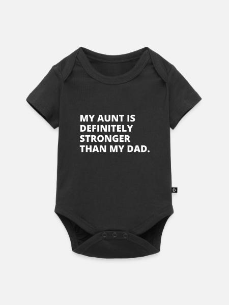 My Aunt Is Definitely Cooler Than My Dad - Premium kortærmet baby-body  - sort