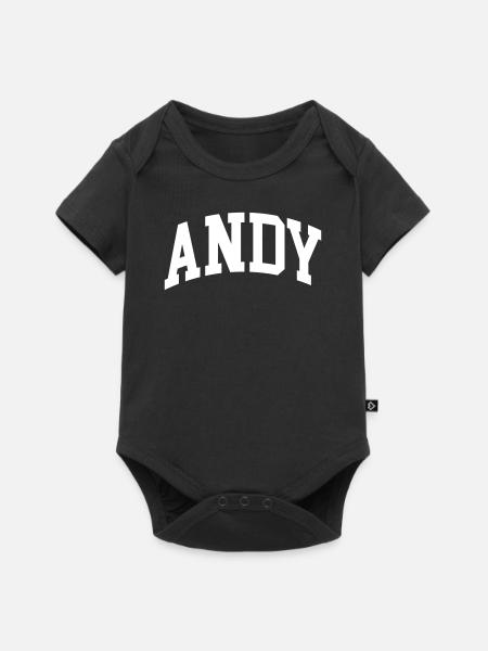 Andy - Baby Premium Kurzarmbody - Schwarz