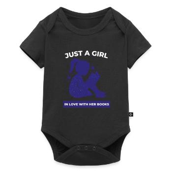 Reading For Girls - Just a girl in love with her - Baby Premium short-sleeve bodysuit - black - Front